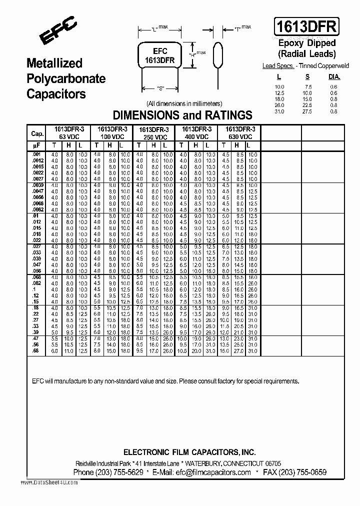 1613DFR_329954.PDF Datasheet