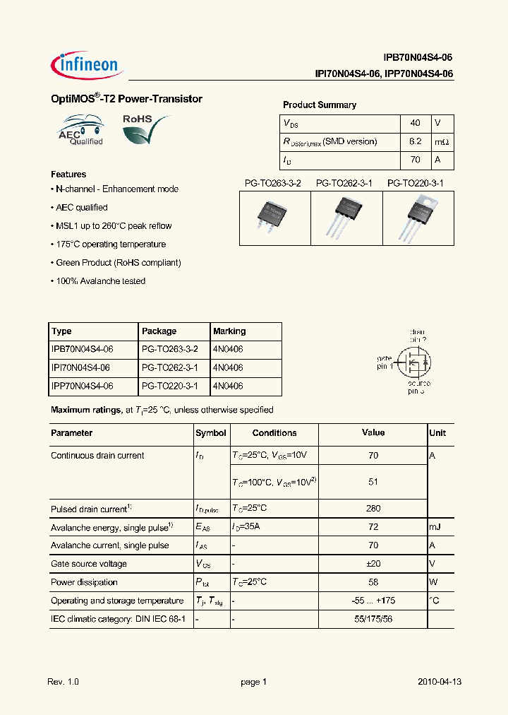 IPI70N04S4-06_745329.PDF Datasheet