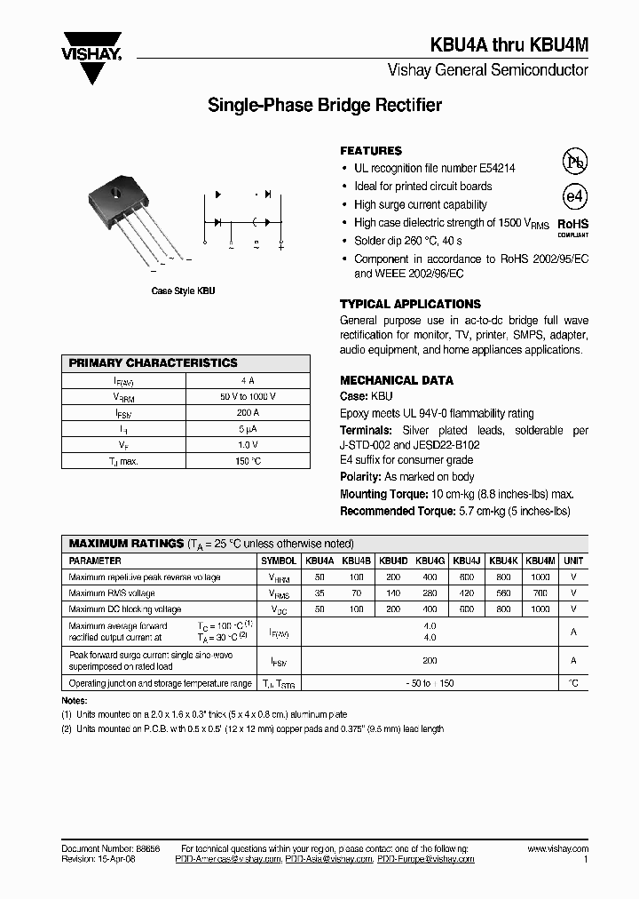 KBU4B-E451_389569.PDF Datasheet