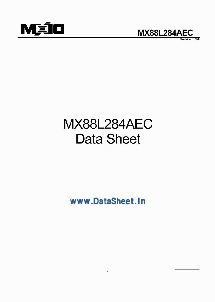 MX88L284AEC_378964.PDF Datasheet