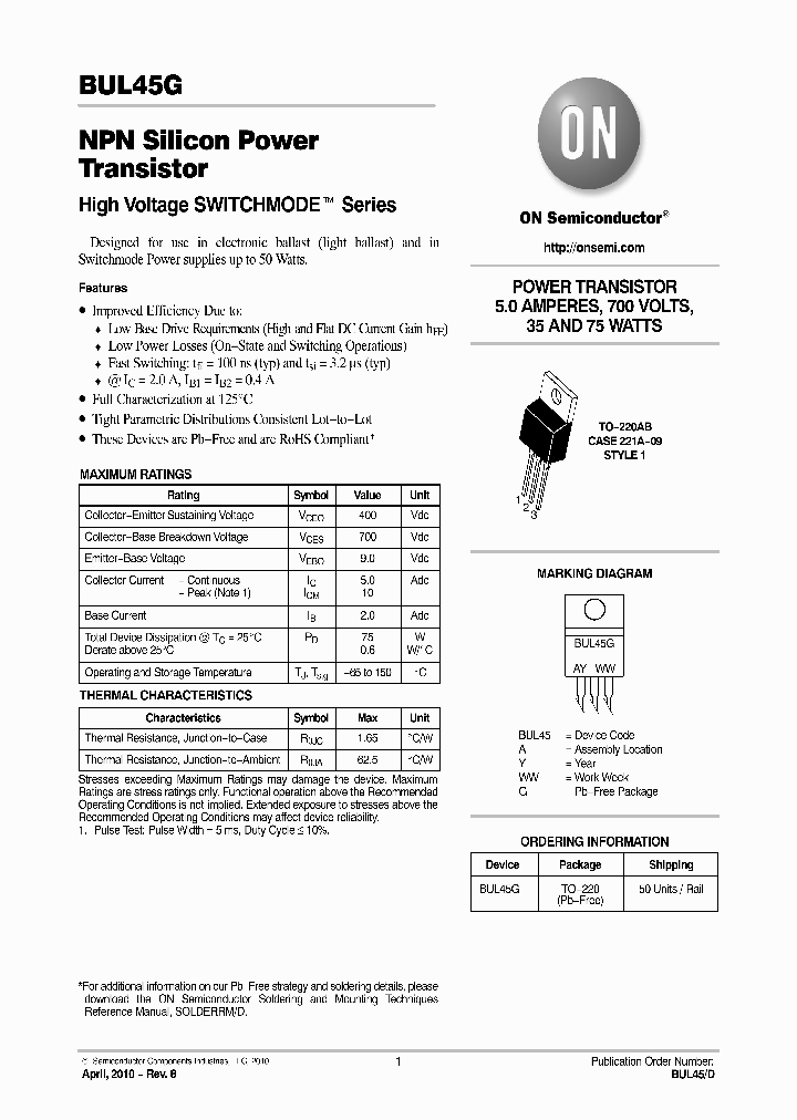 BUL45_396006.PDF Datasheet