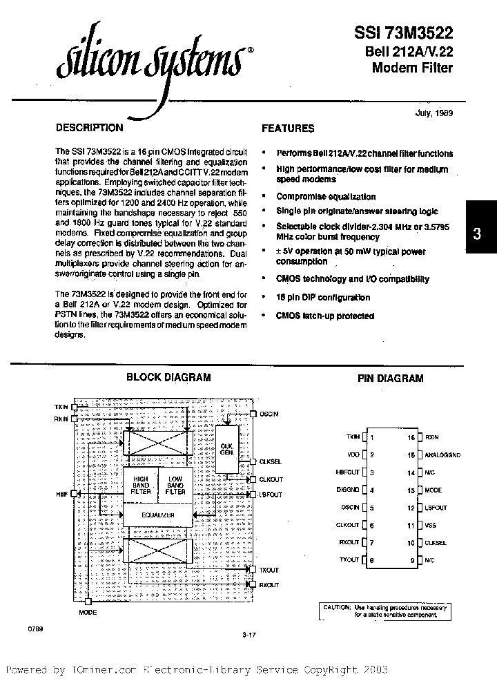 SSI73M3522-CP_413438.PDF Datasheet