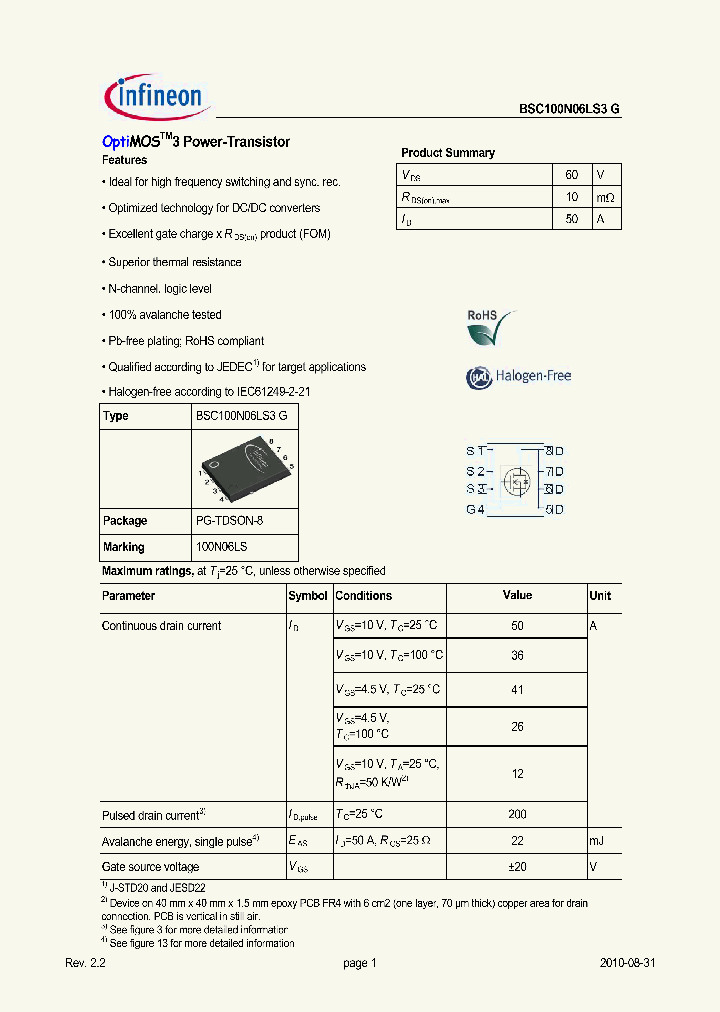 BSC100N06LS3G_771357.PDF Datasheet
