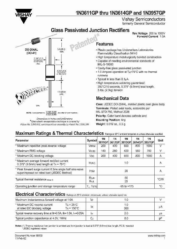 1N3611GP_420529.PDF Datasheet