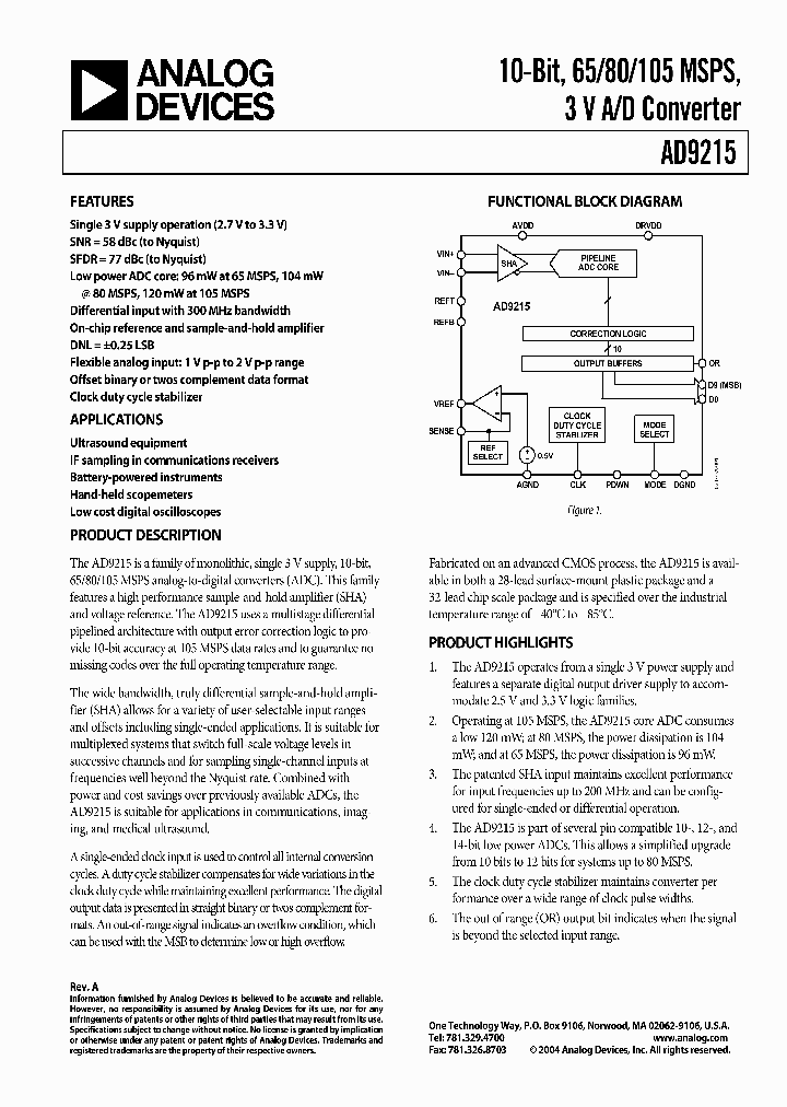 AD9215BRURL7-105_435192.PDF Datasheet