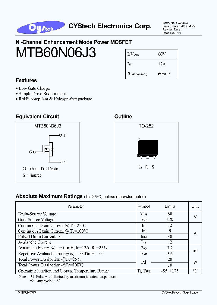 MTB60N06J3_779852.PDF Datasheet