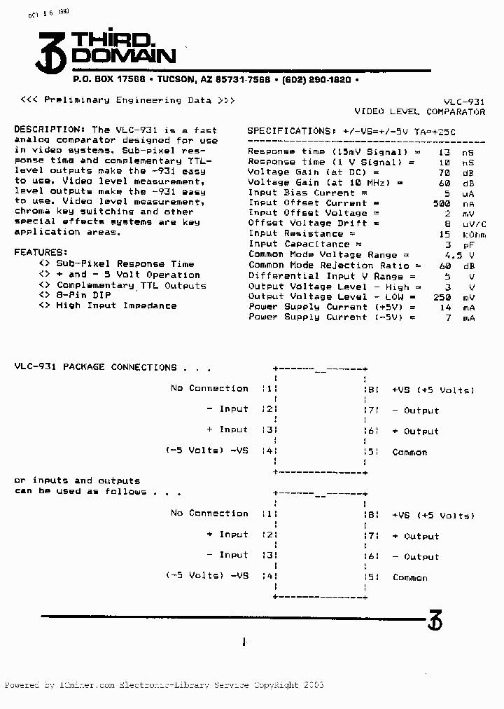 VLC-931_455590.PDF Datasheet
