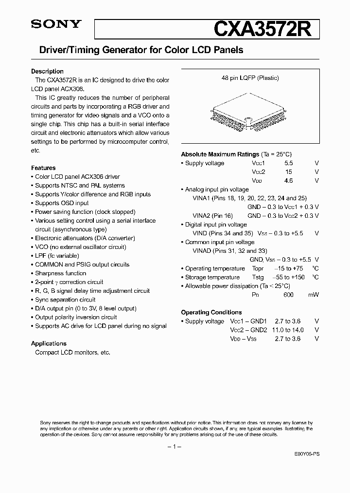 CXA3572R_461092.PDF Datasheet