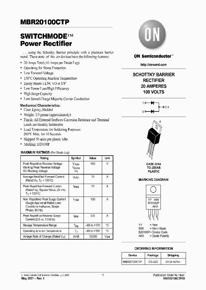 MBR20100CTP-D_458564.PDF Datasheet