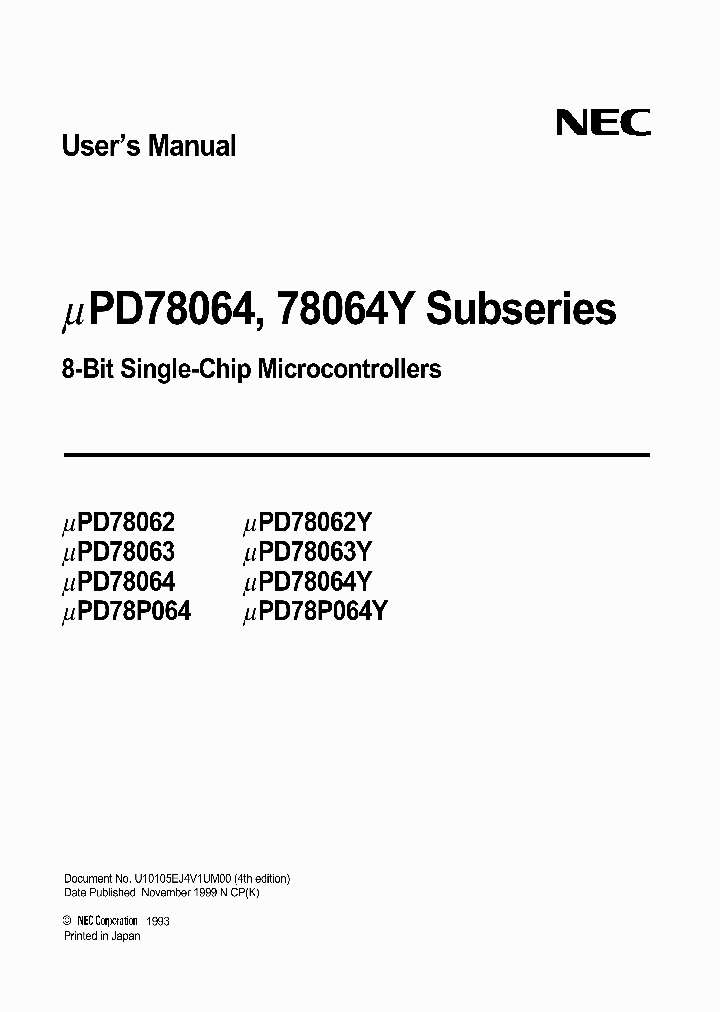 UPD78062Y_461074.PDF Datasheet