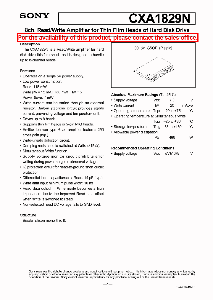 CXA1829N_495368.PDF Datasheet