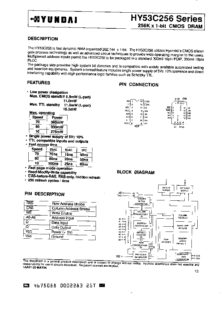 HY53C256LF-10_489602.PDF Datasheet