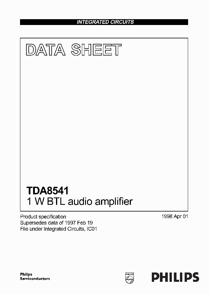 TDA8541T_859071.PDF Datasheet