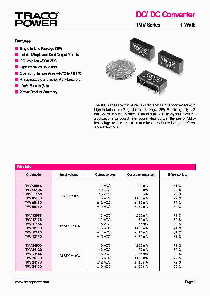 DCDCTMV-1212S_495566.PDF Datasheet