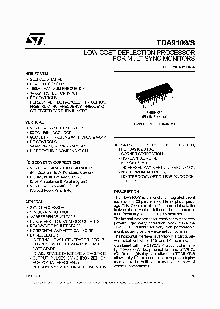 TDA9109S_461957.PDF Datasheet