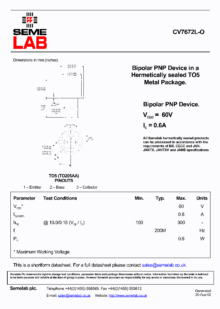 CV7672L-O_514945.PDF Datasheet