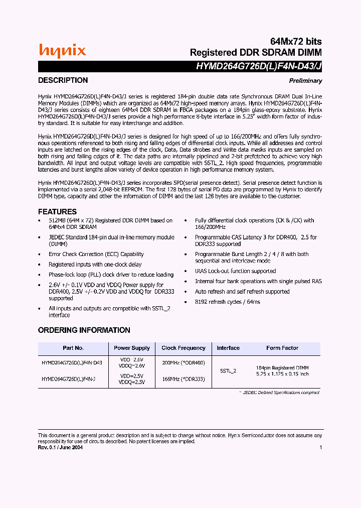 HYMD264G726DLF4N-J_630541.PDF Datasheet