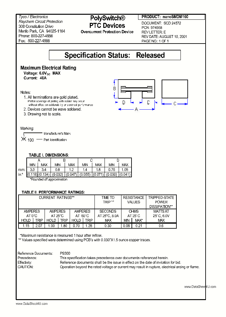 NANOSMDM100_499364.PDF Datasheet