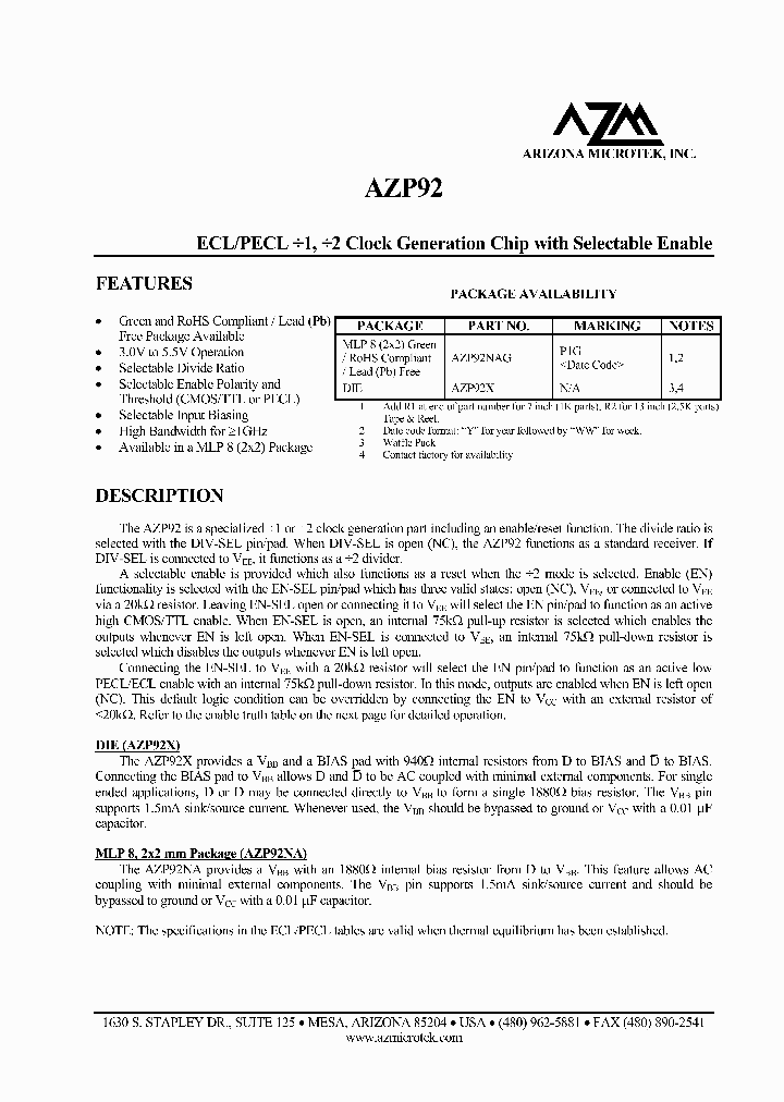 AZP92_563330.PDF Datasheet