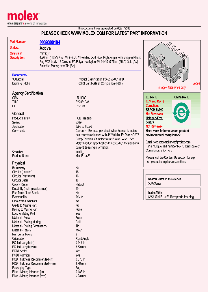 39-30-0184_951006.PDF Datasheet