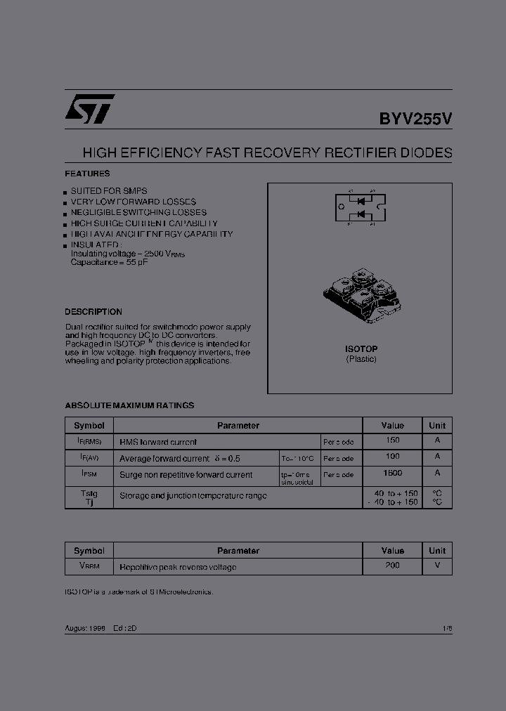 BYV255V200_626390.PDF Datasheet