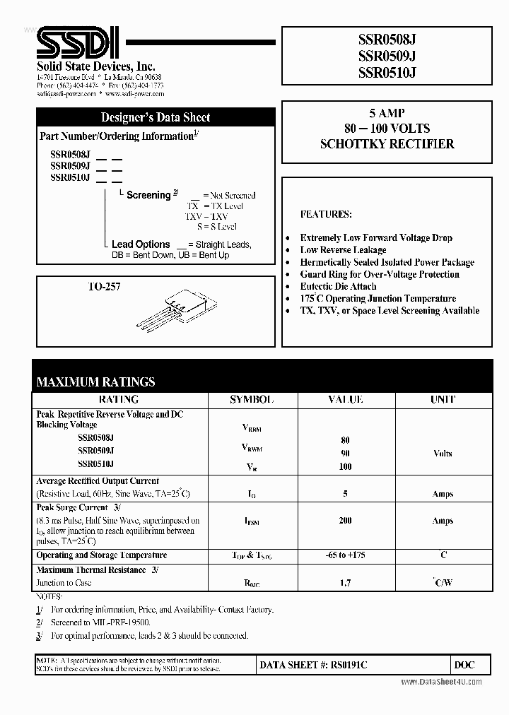 SSR0510J_601199.PDF Datasheet