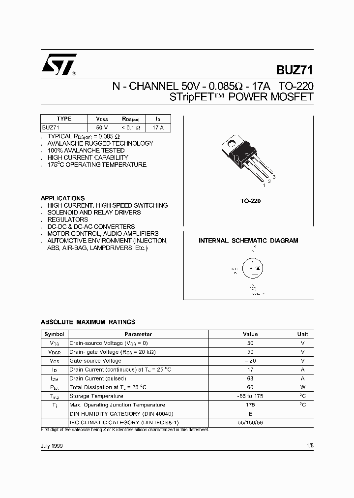 BUZ71_773004.PDF Datasheet