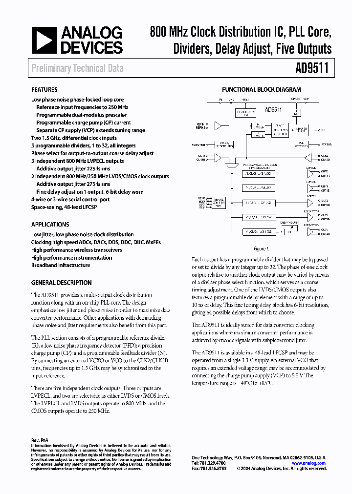 AD9511_774729.PDF Datasheet