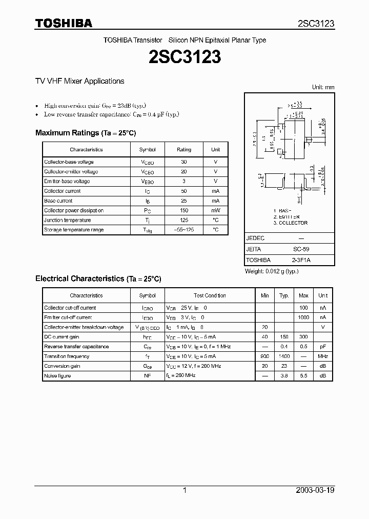 2SC3123_830081.PDF Datasheet