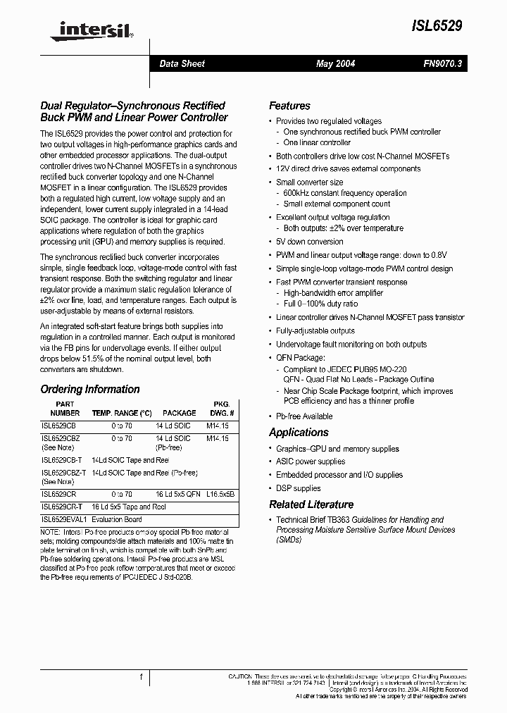 ISL6529_840670.PDF Datasheet