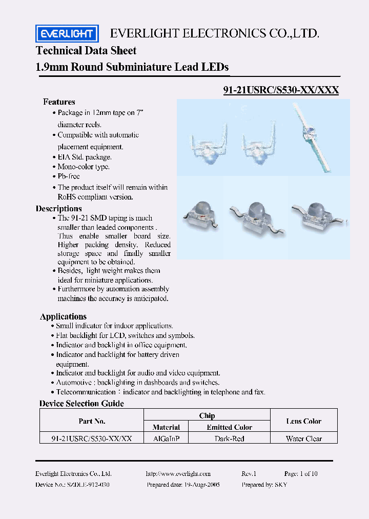 91-21USRC-S530-XX-XXX_1001519.PDF Datasheet