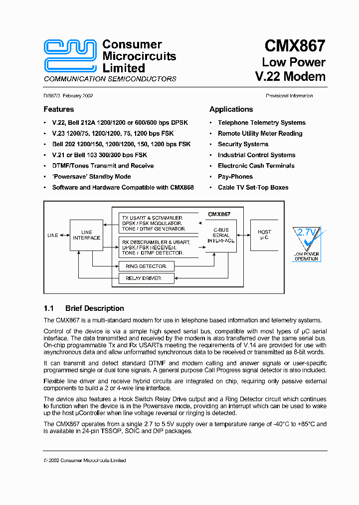 CMX867_921413.PDF Datasheet