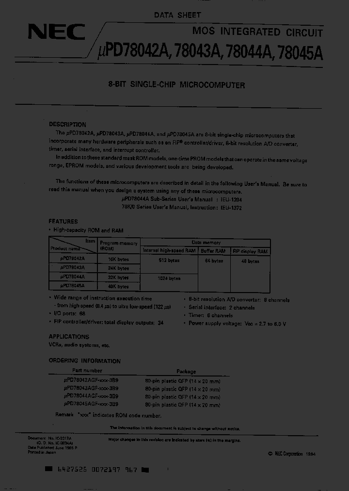 UPD78042A_925826.PDF Datasheet