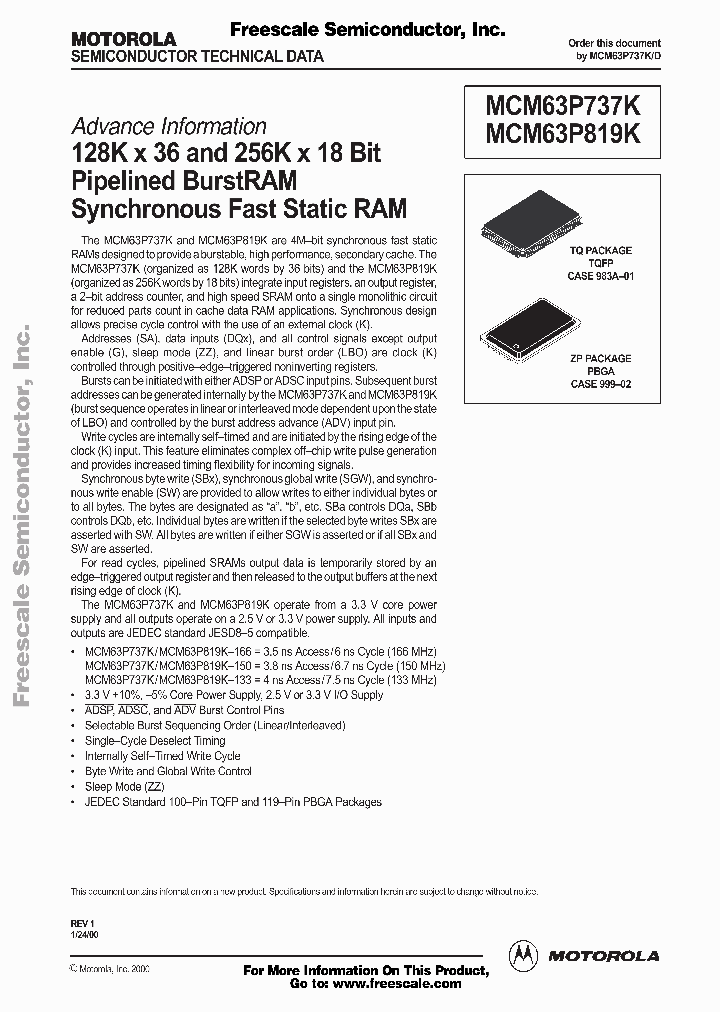 MCM63P819KZP150_1094308.PDF Datasheet
