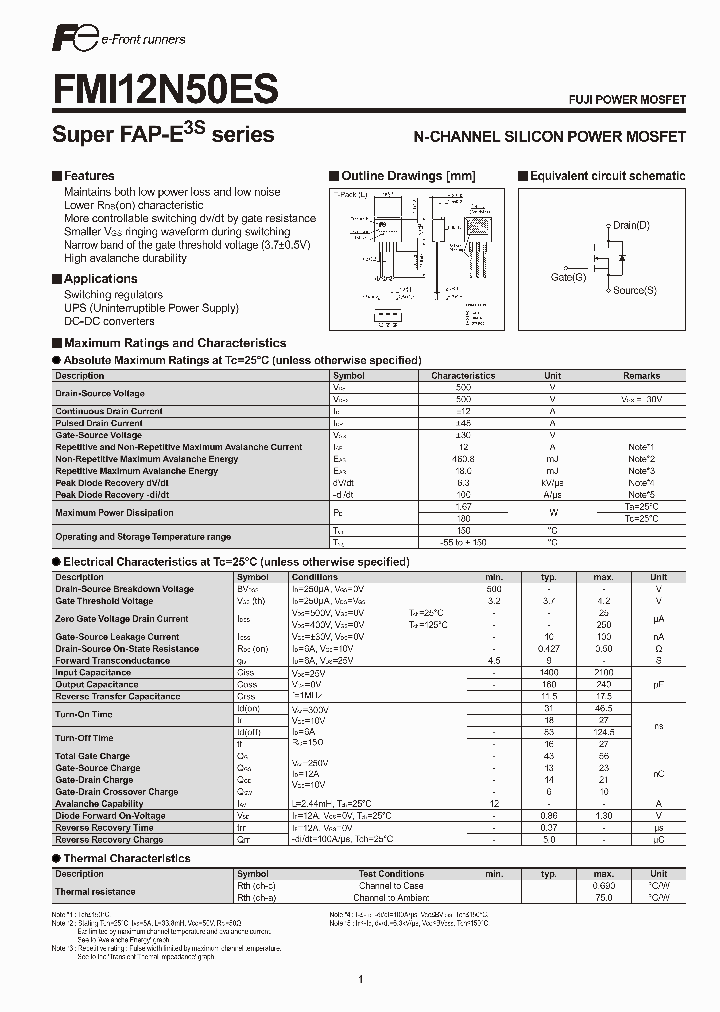 FMI12N50ES_1100426.PDF Datasheet