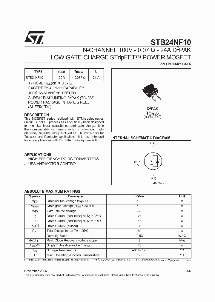 STB24NF10_984509.PDF Datasheet