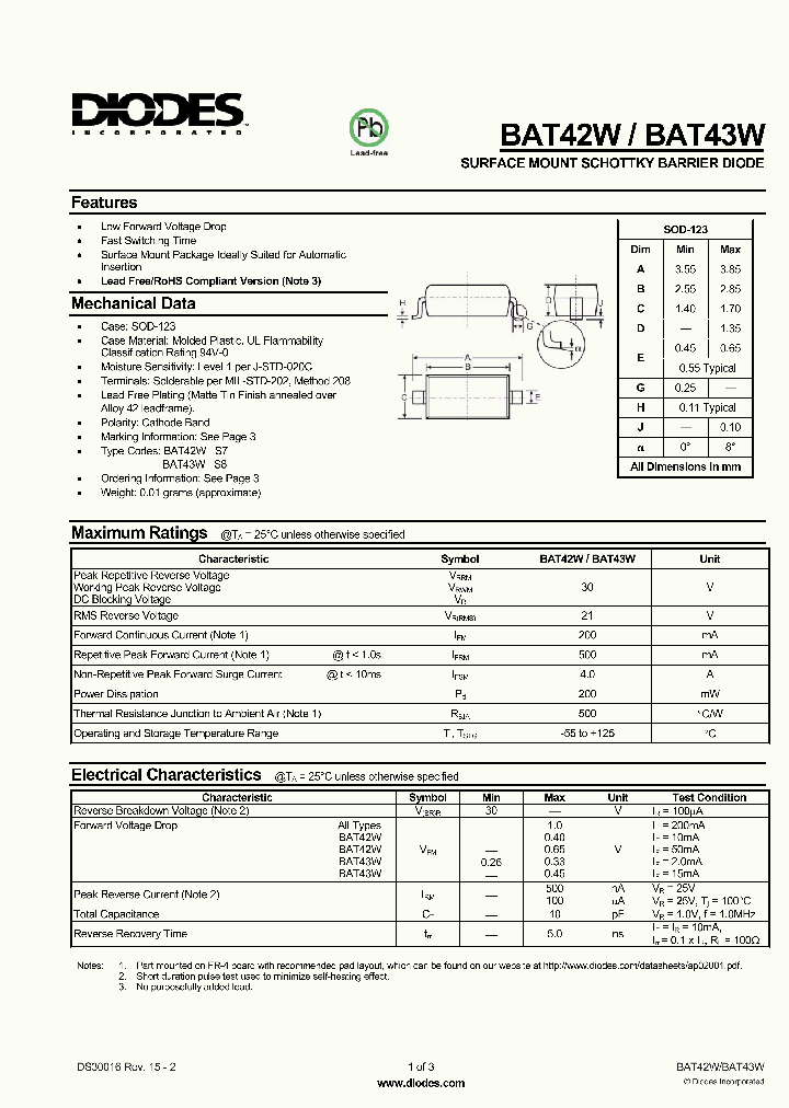 BAT42W-7-F_686605.PDF Datasheet