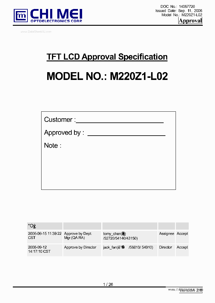 M220Z1-L02_828898.PDF Datasheet
