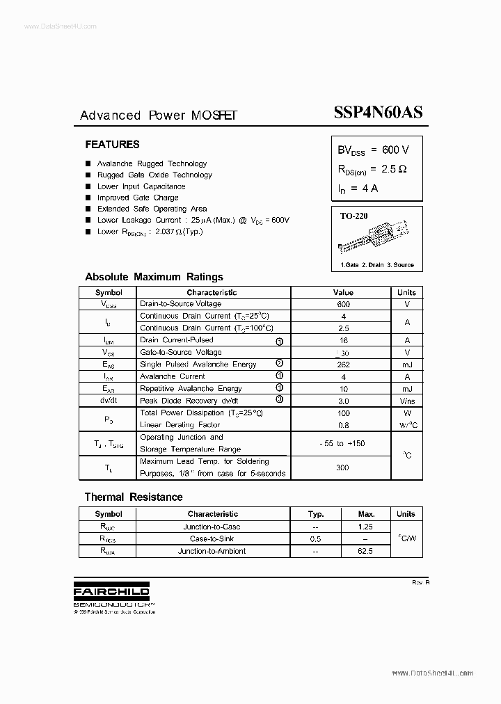 P4N60_885888.PDF Datasheet