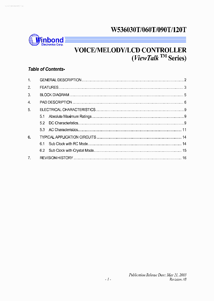 W536030T_871252.PDF Datasheet