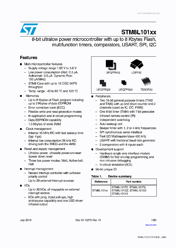 STM8L101K3_912096.PDF Datasheet