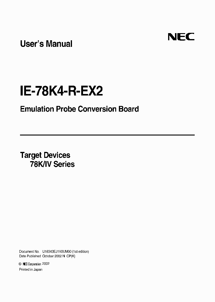 IE-78K4-R-EX2_1220811.PDF Datasheet