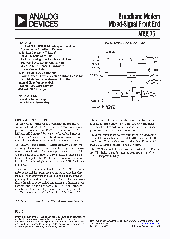 AD9975_733500.PDF Datasheet