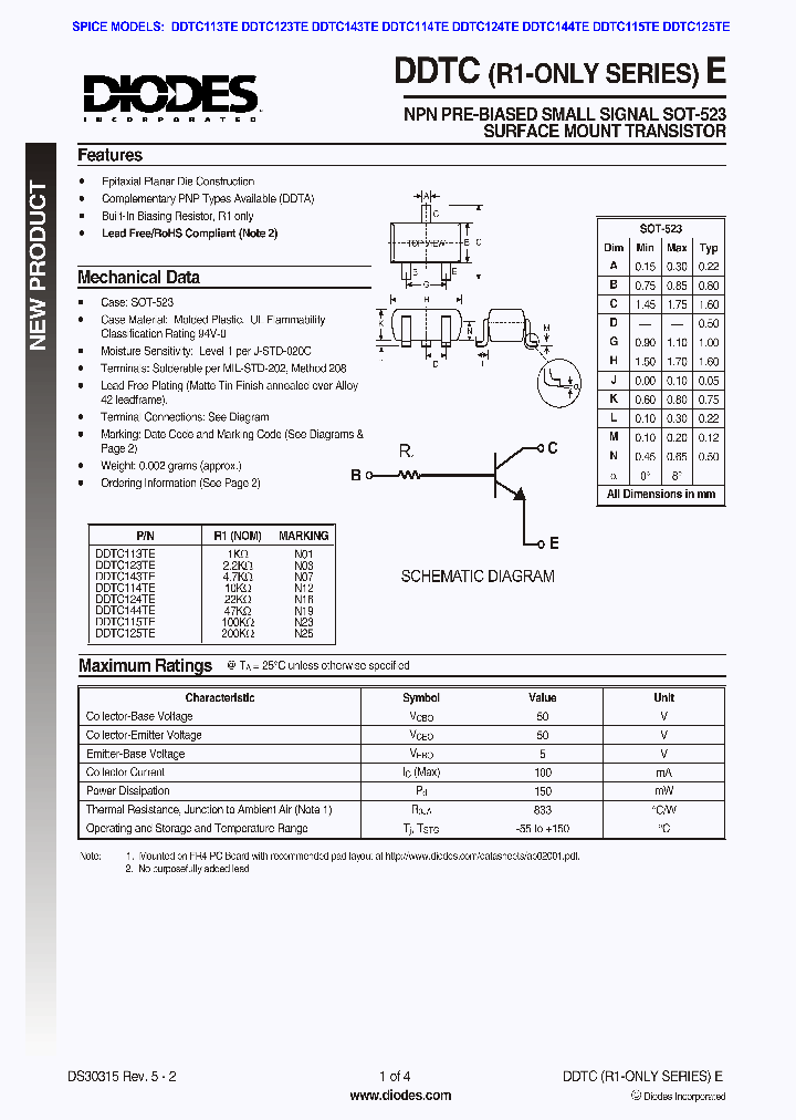 DDTC114TE-7-F_1208615.PDF Datasheet