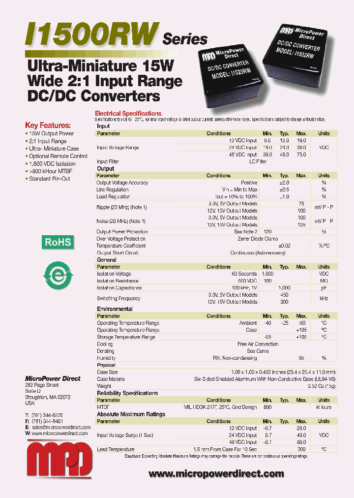 I1521RW_1254774.PDF Datasheet