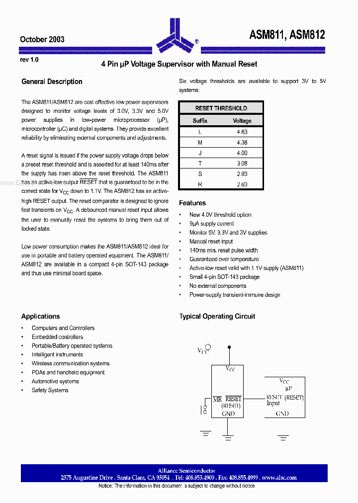 ASM811_932370.PDF Datasheet