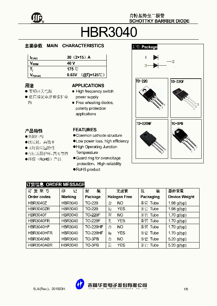 HBR3040HF_1290106.PDF Datasheet