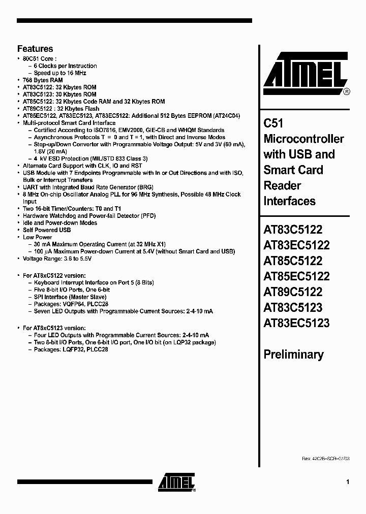 AT85C5122_1317787.PDF Datasheet