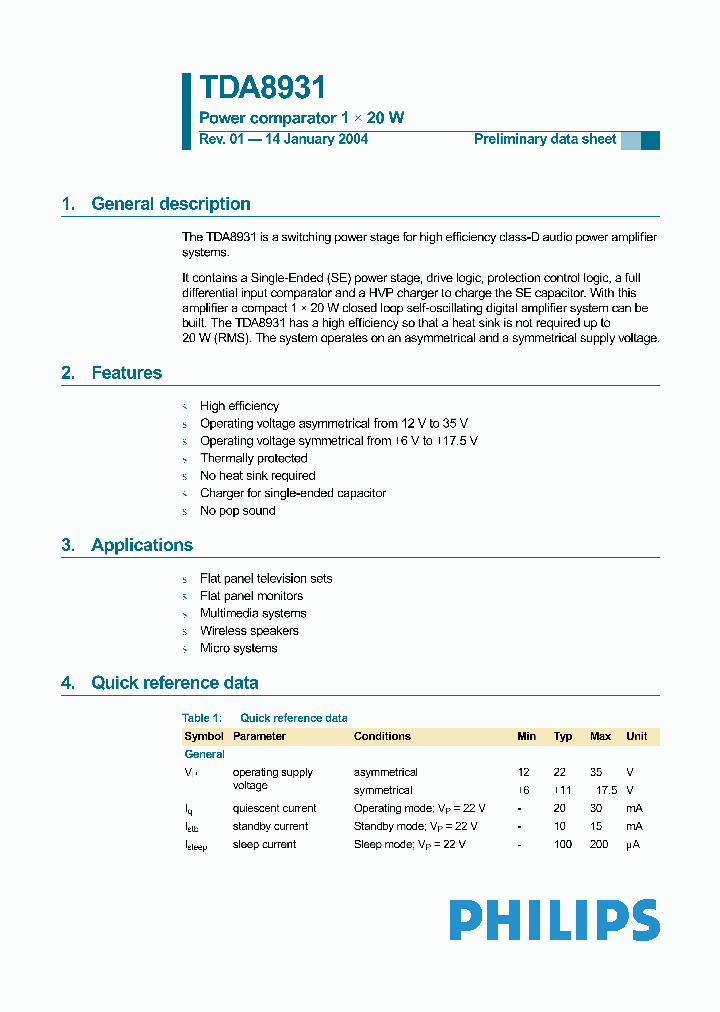 TDA8931_1325426.PDF Datasheet