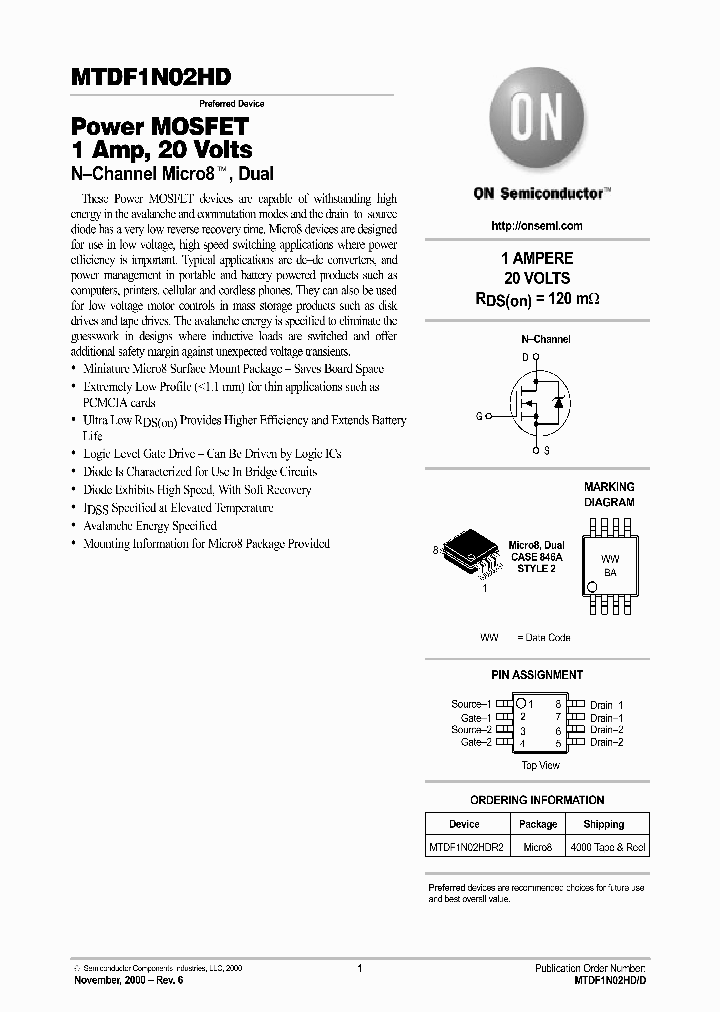 MTDF1N02HD-D_1328148.PDF Datasheet